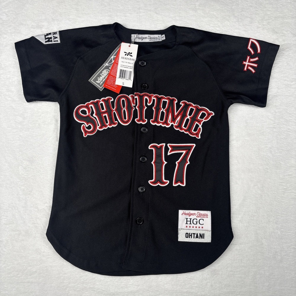 Shohei Ohtani Shotime Japan Jersey Youth Small Black Headgear Classics